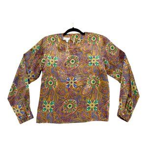 NWT Bethany Women Blouse Top Long Sleeve‎ Size M